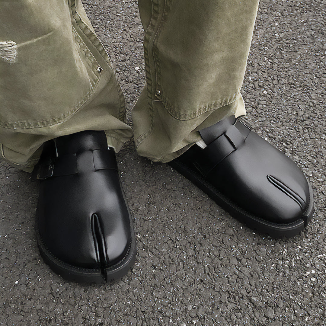 Tabi Buckle Mules