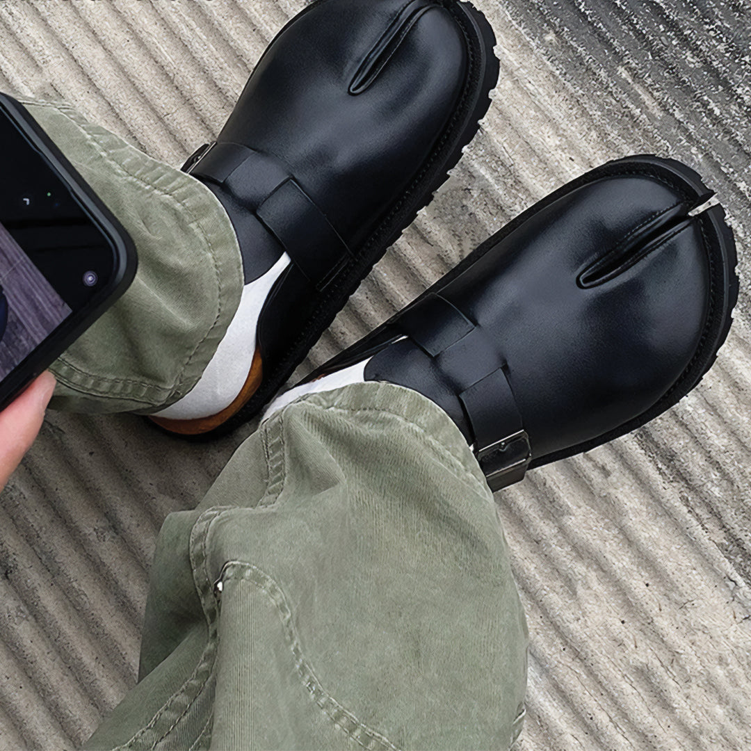 Tabi Buckle Mules
