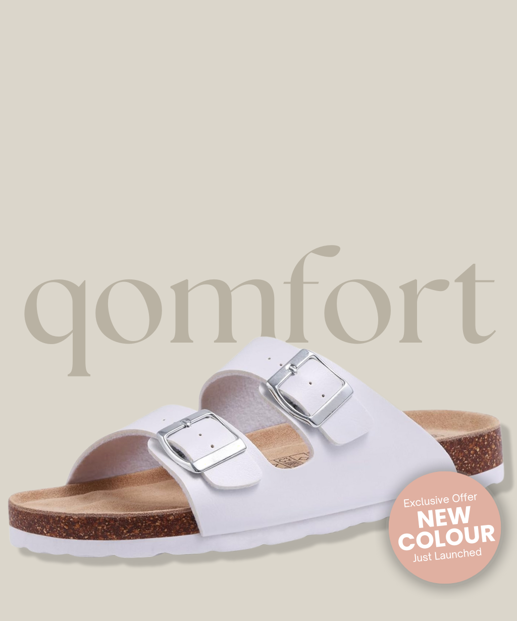 Summer Qomfort Cork Sandals by Alessia London
