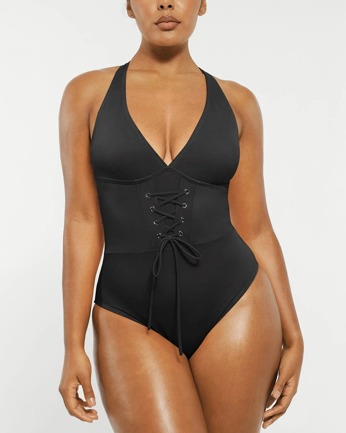 Plunge Corset Shaping Swimsuit