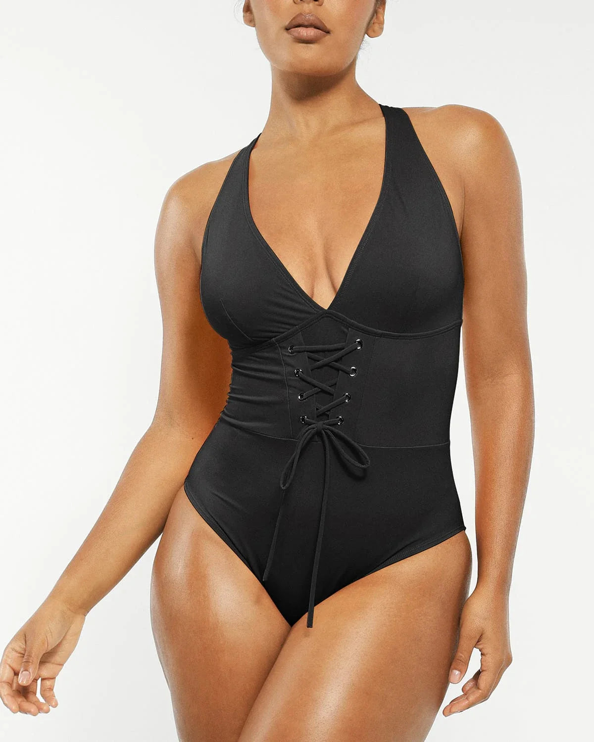 Plunge Corset Shaping Swimsuit
