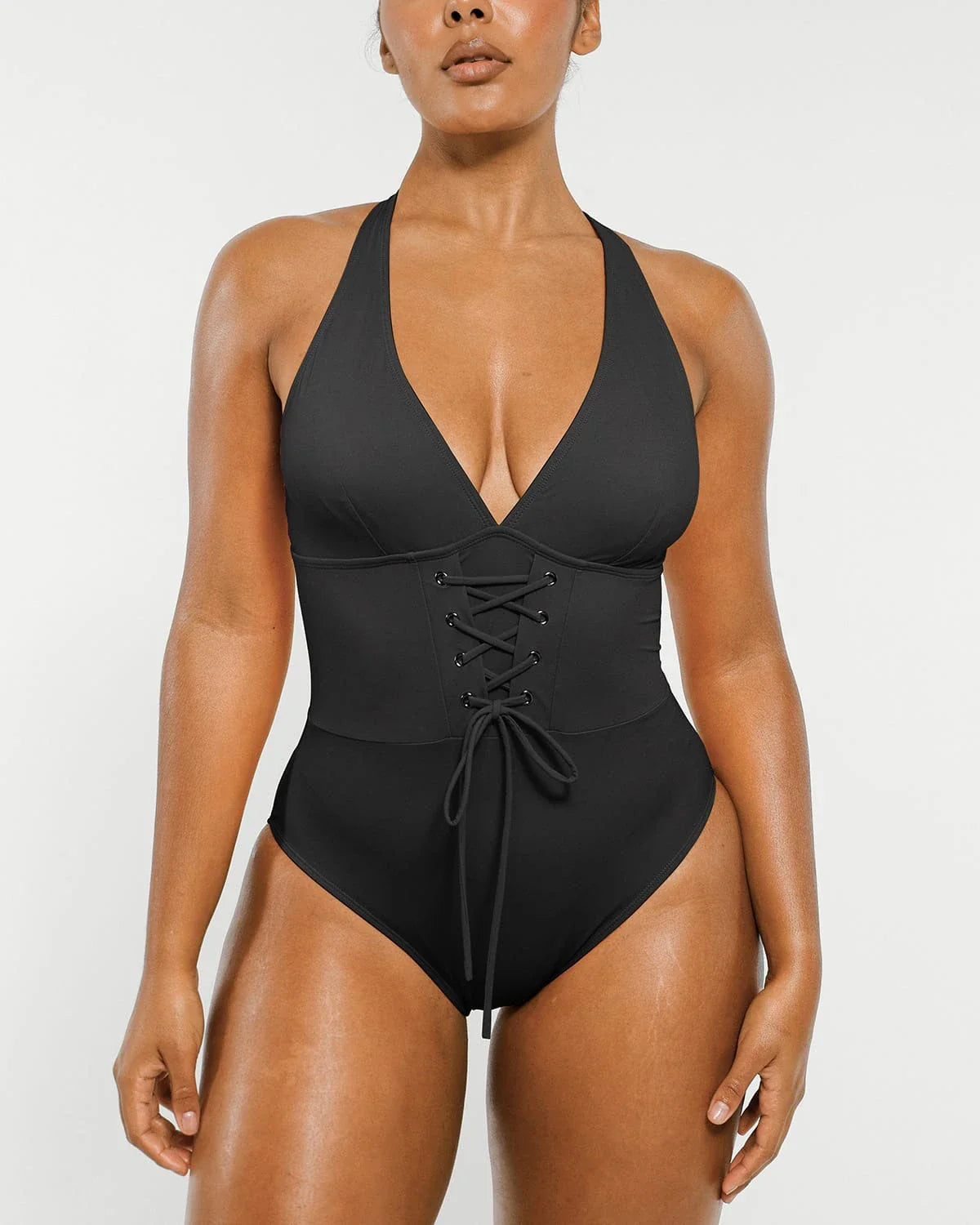 Plunge Corset Shaping Swimsuit