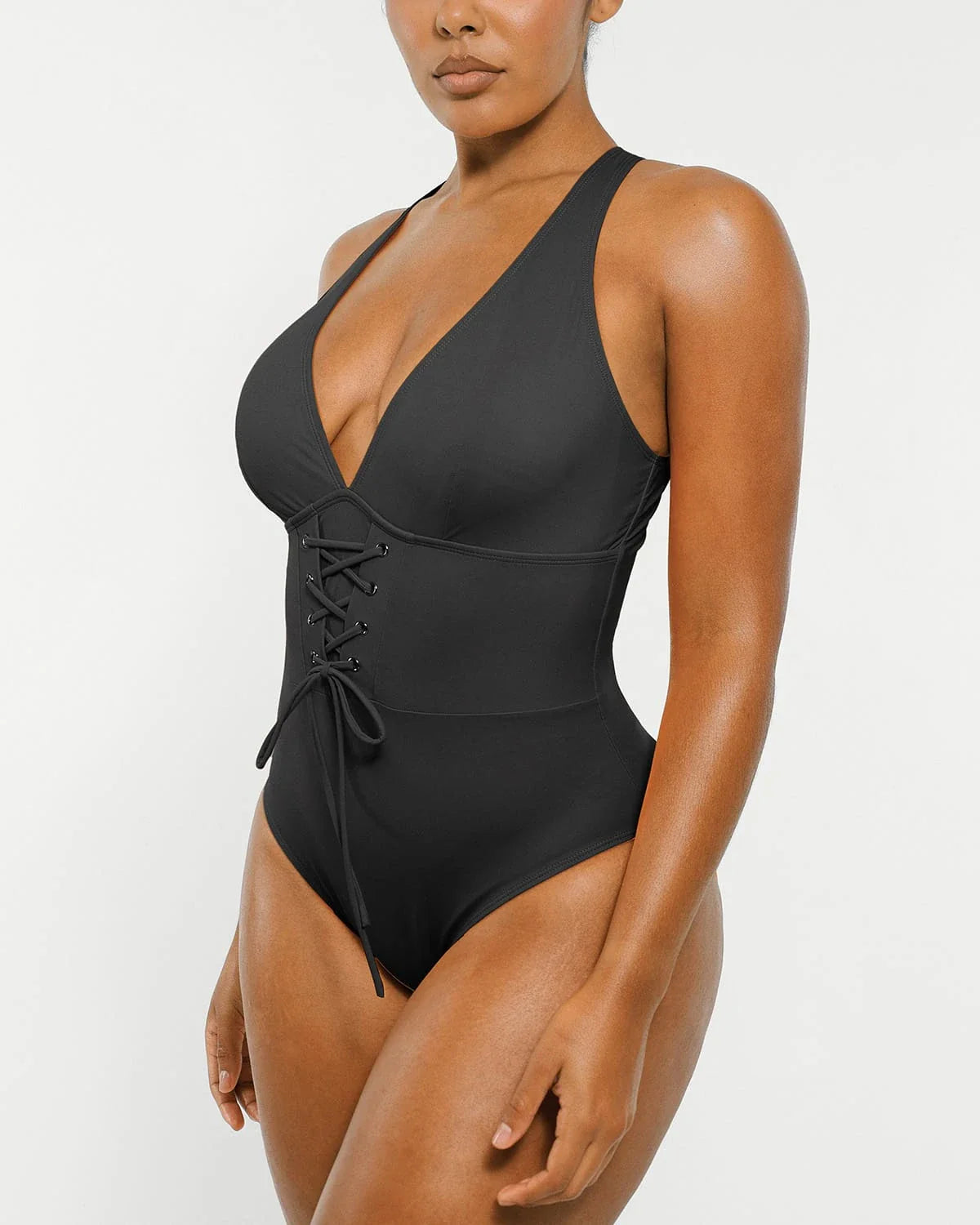 Plunge Corset Shaping Swimsuit