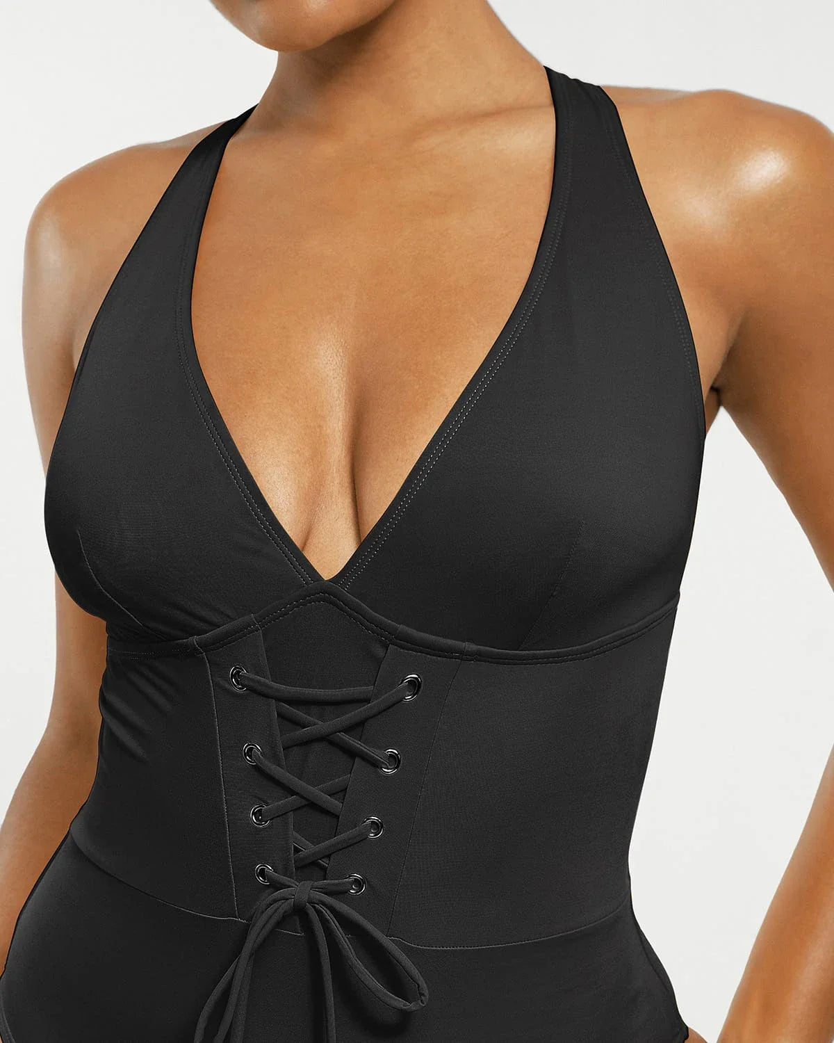 Plunge Corset Shaping Swimsuit