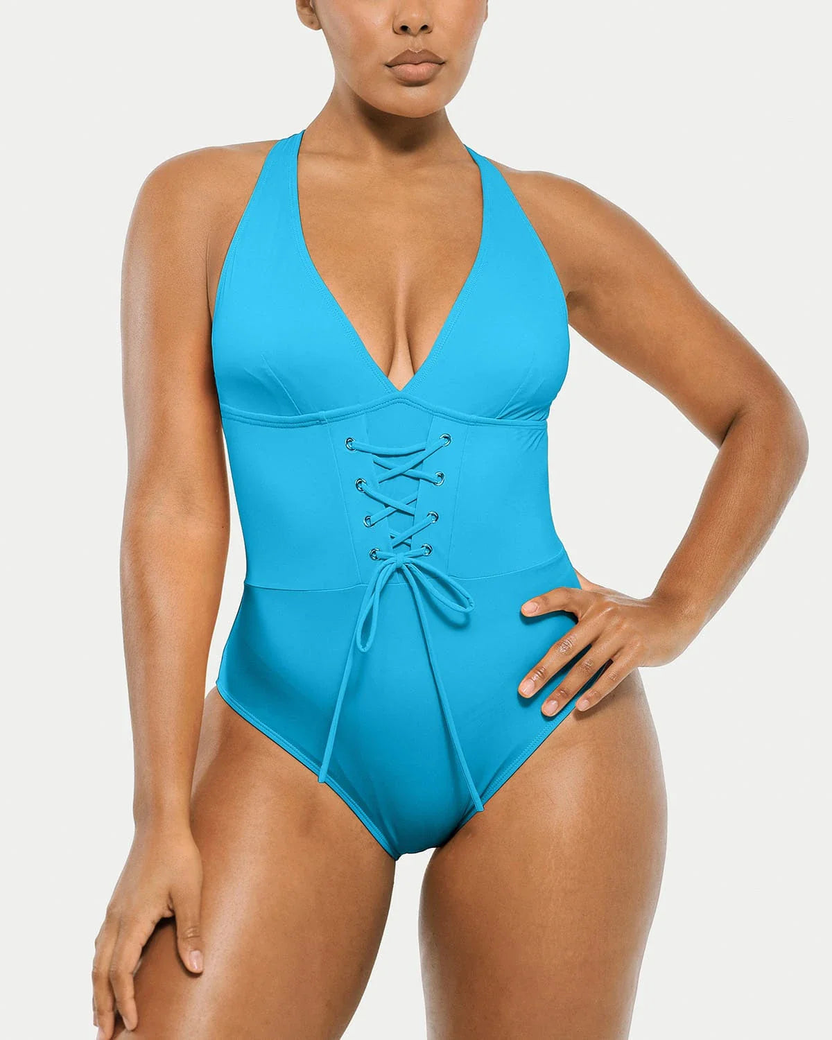 Plunge Corset Shaping Swimsuit