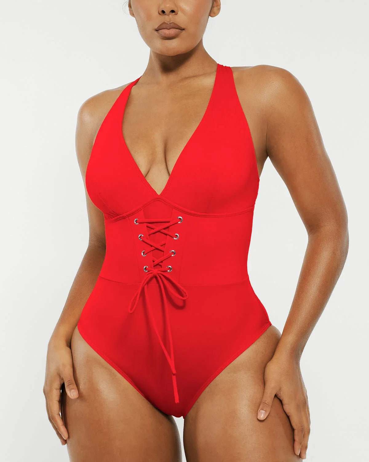 Plunge Corset Shaping Swimsuit