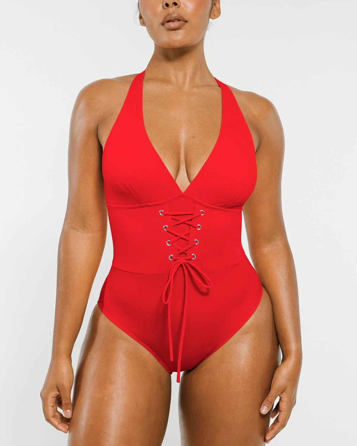 Plunge Corset Shaping Swimsuit
