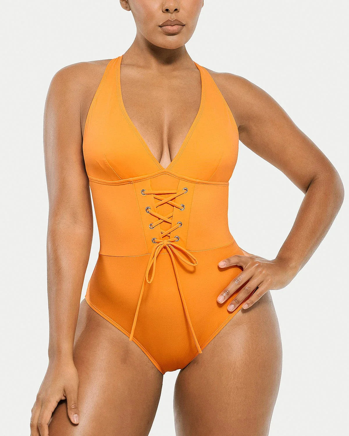 Plunge Corset Shaping Swimsuit