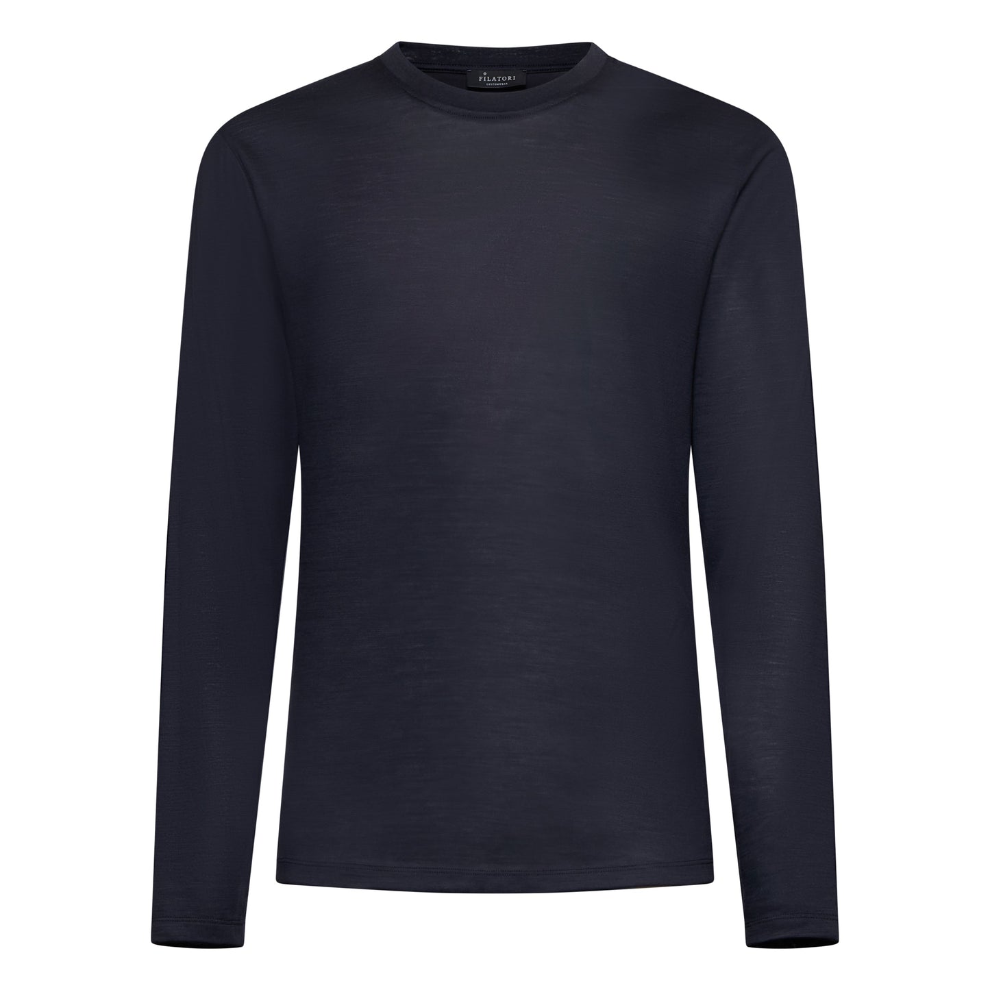 Blue Tech Long Sleeve T-Shirt in Extra fine Merino Wool