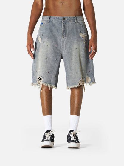 Aelfric Eden Rhinestone Application Jorts