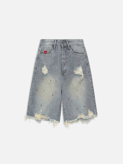 Aelfric Eden Rhinestone Application Jorts