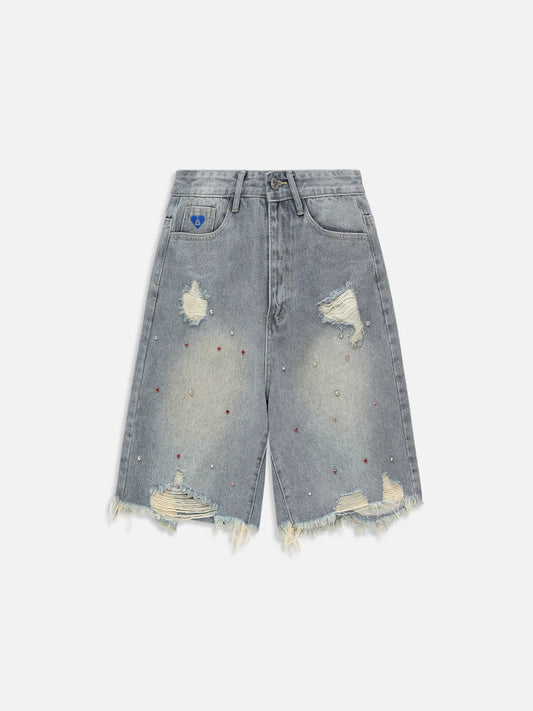 Aelfric Eden Rhinestone Application Jorts