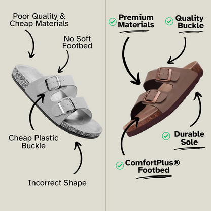 Summer Qomfort Cork Sandals by Alessia London