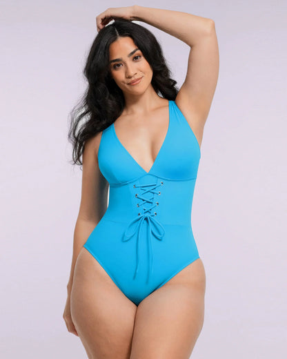 Plunge Corset Shaping Swimsuit
