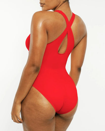 Plunge Corset Shaping Swimsuit