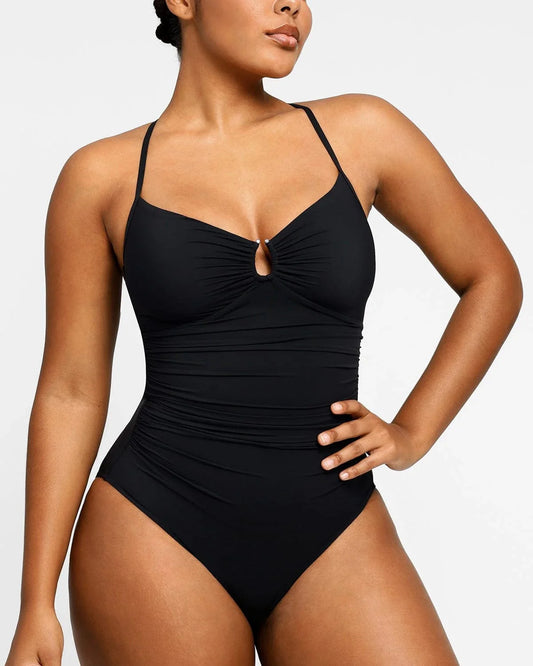 U-Ring Cut Out Shaping Swimsuit